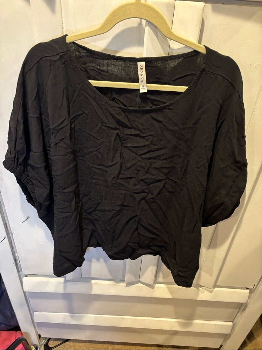 Zenana Outfitters Black Dolman Sleeve Tunic Top